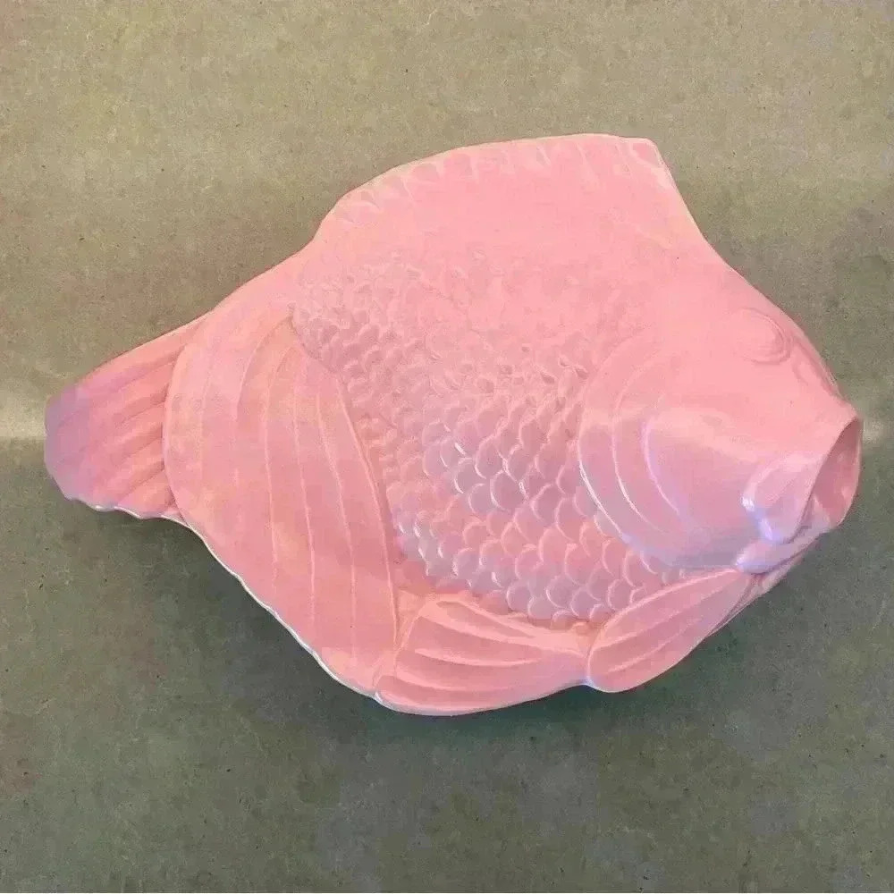 JAE California Vintage Pottery Pink Koi Fish #241